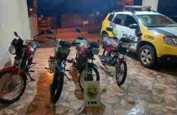 Três Barras - Polícia Militar apreende motocicletas com irregularidades 